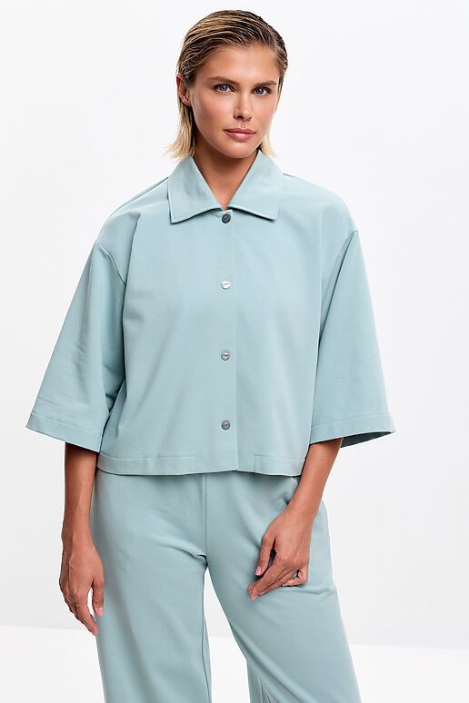 Костюм (Брюки+Рубашка) EZANNA (Снежная мята) W1Ks423F2 #1238812 фото 7