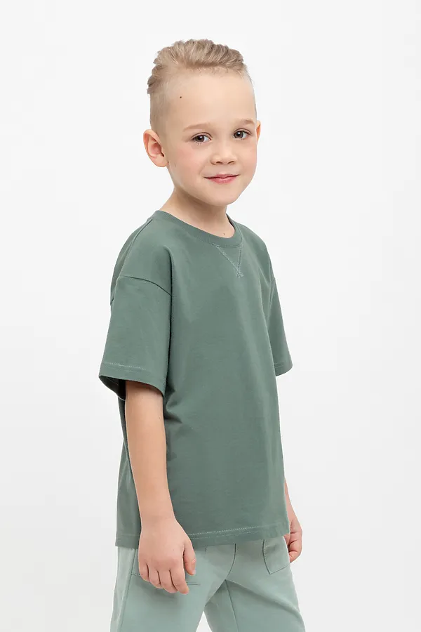 Футболка  CROCKID, зеленый мох к462 - фото 2