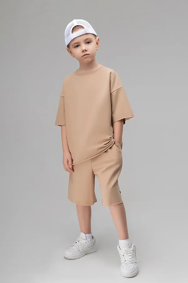 Костюм (Футболка+Шорты) BODO, бежевый - фото 2