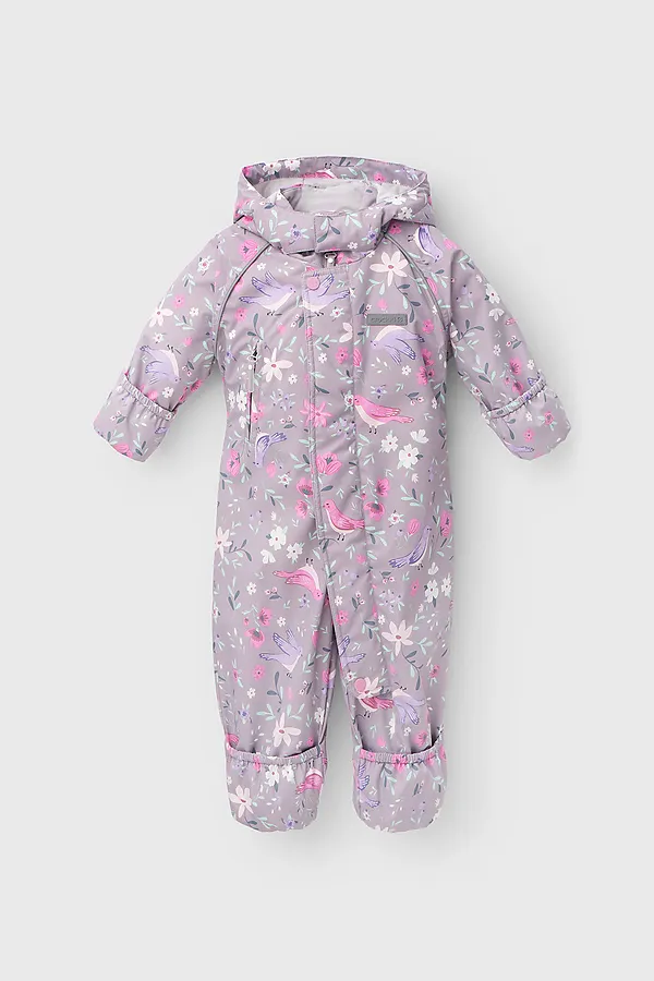 Комбинезон CROCKID, серое облако,цветущий сад - фото 2