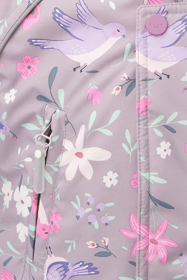 Комбинезон CROCKID, серое облако,цветущий сад - фото 2