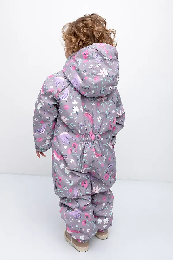 Комбинезон CROCKID, серое облако,цветущий сад - фото 2