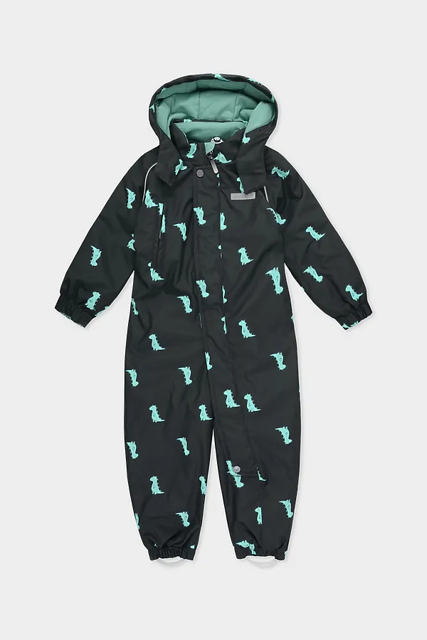 Комбинезон CROCKID, черное дерево,зеленые динозавры - фото 2