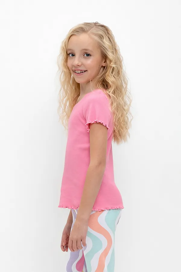 Футболка  CROCKID, розовая орхидея к457 - фото 2