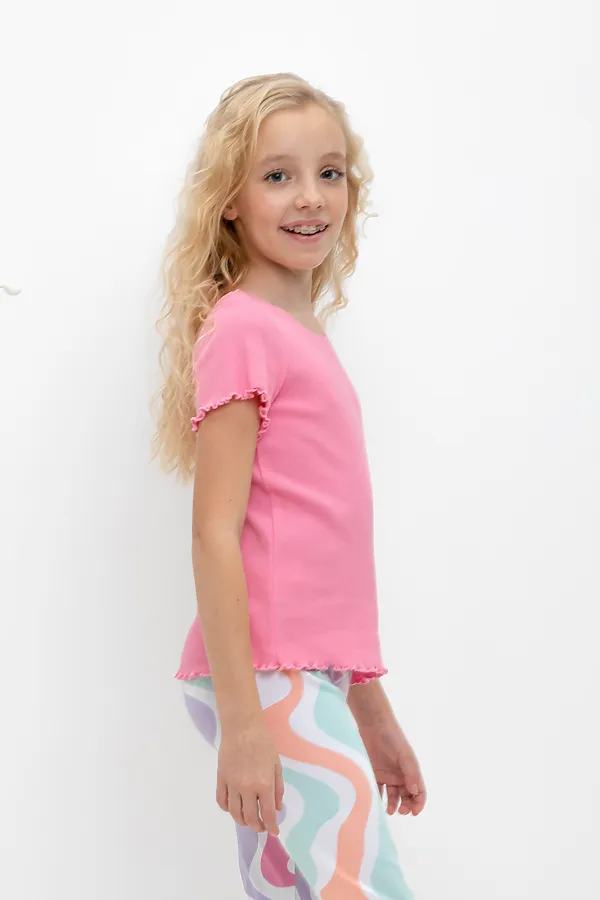 Футболка  CROCKID, розовая орхидея к457 - фото 2