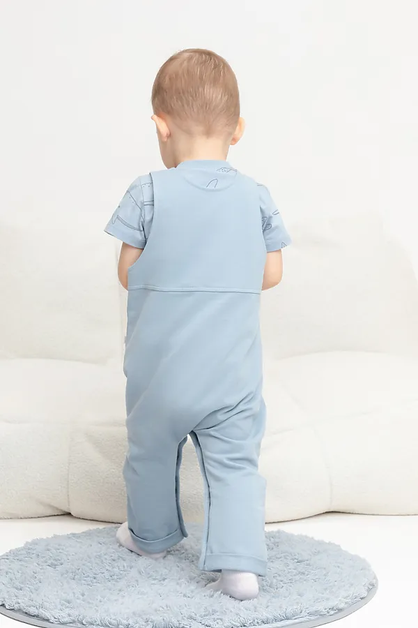 Комбинезон  CROCKID, пыльно-синий к470 - фото 2