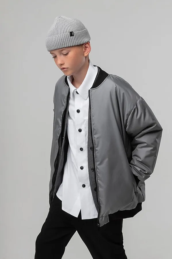 Бомбер BODO, серый - фото 2