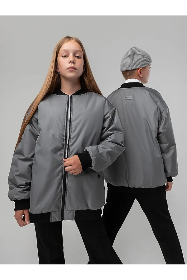 Бомбер BODO, серый - фото 2
