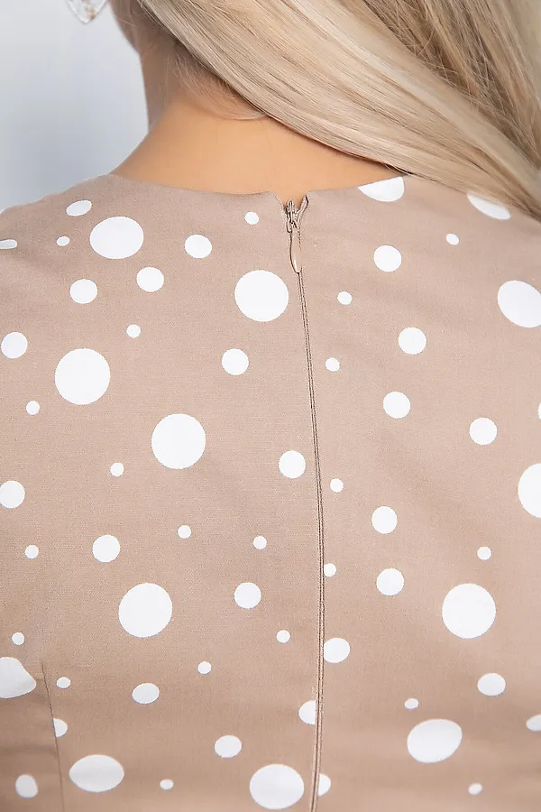 Платье Кокетливая LADY TAIGA, беж/горох - фото 2