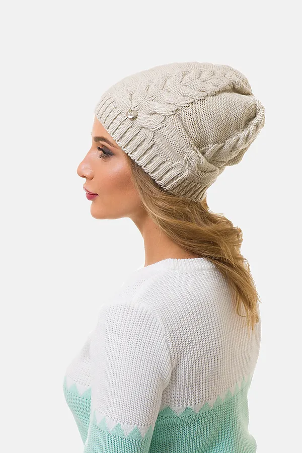 Шапка VAY, светло-бежевый - фото 2