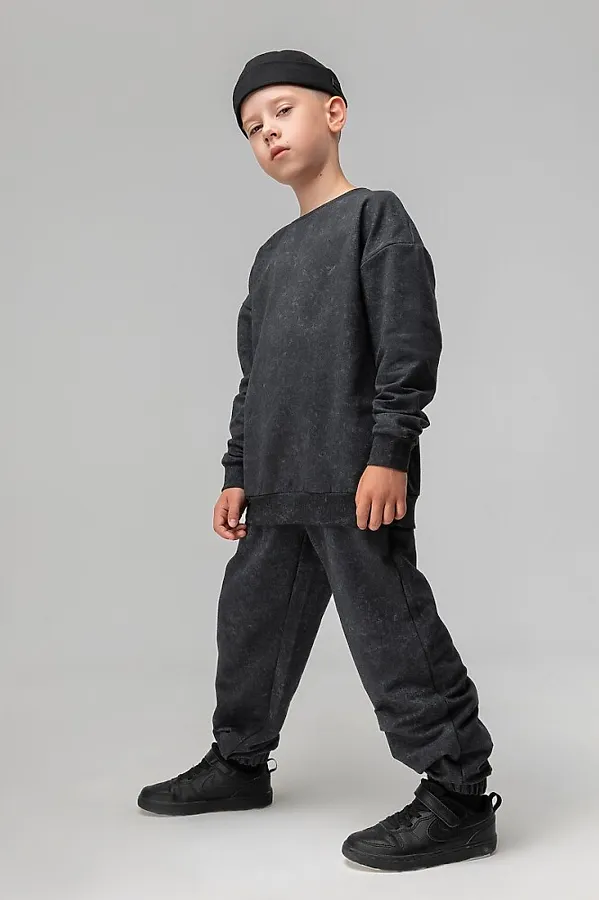 Костюм (Свитшот+Брюки) BODO, темно-серый - фото 2