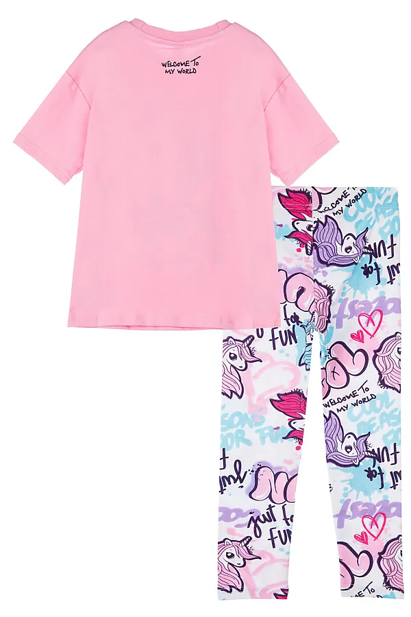 Комплект (Футболка+Леггинсы) PLAYTODAY, разноцветный - фото 2