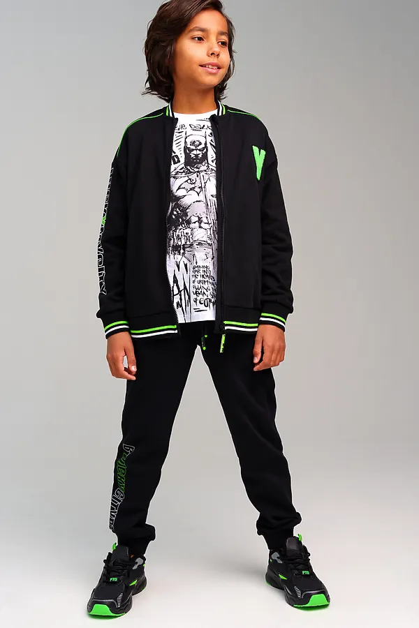 Лонгслив PLAYTODAY, черный,белый - фото 2