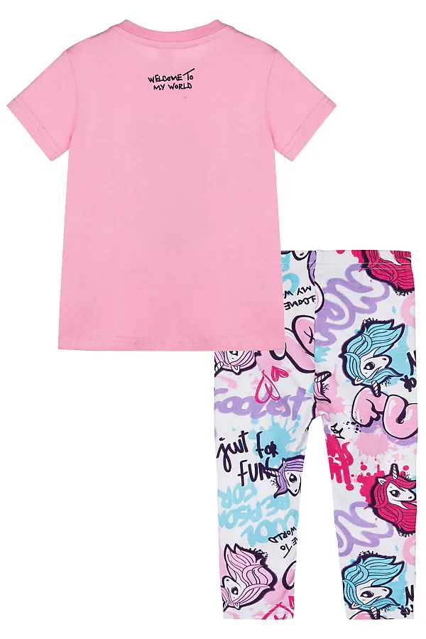 Костюм (Футболка+Леггинсы) PLAYTODAY, разноцветный - фото 2