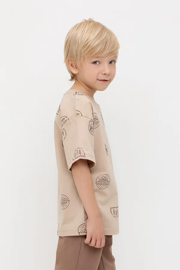 Футболка  CROCKID, темно-бежевый,горы к490 - фото 2
