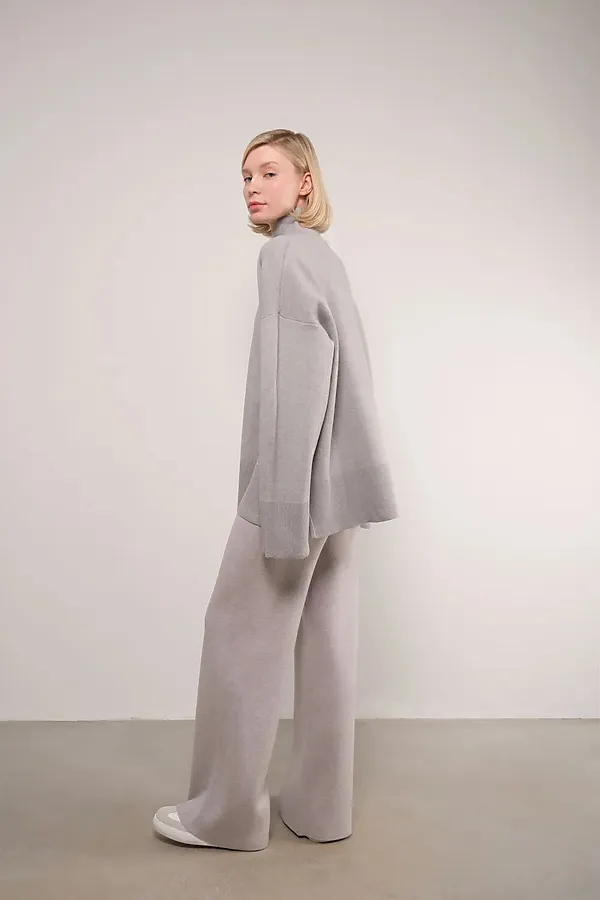 Брюки INCITY, серый меланж - фото 2