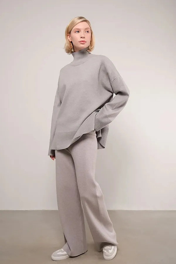 Брюки INCITY, серый меланж - фото 2
