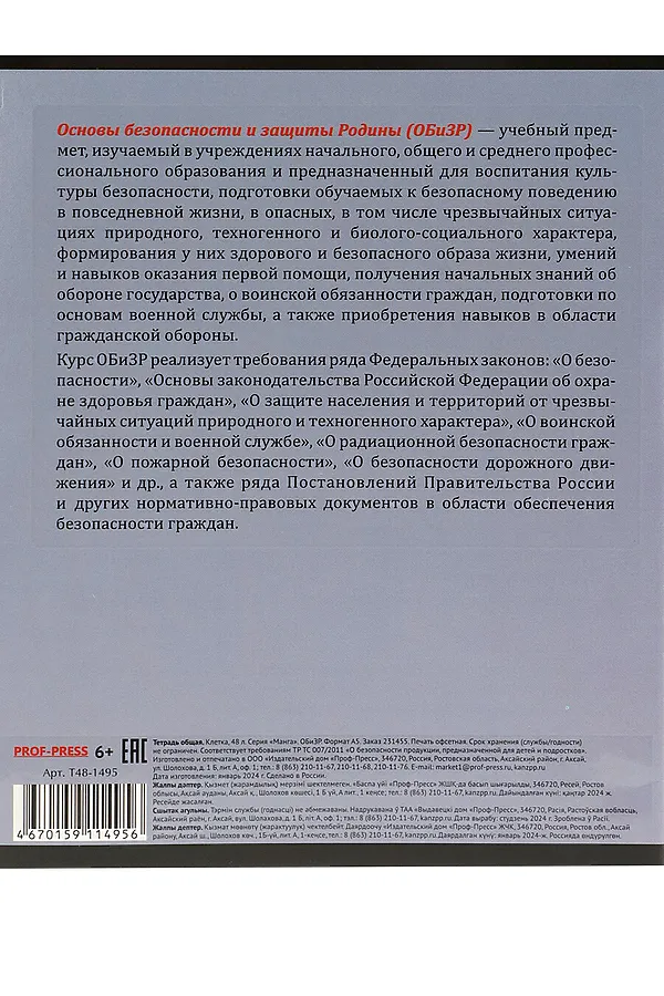 Тетрадь КЛЕТКА 48л. ОБиЗР «МАНГА» (Т48-1495) стандарт, твин-лак НАТАЛИ, в ассортименте - фото 2