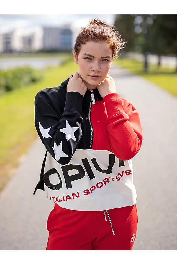 Худи OPIUM, красный/белый/черный - фото 2