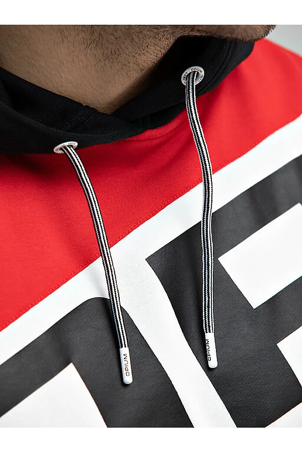 Худи OPIUM, красный/белый/черный - фото 2