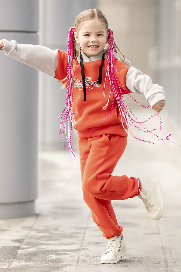 Комплект(Худи+Брюки) BATIK, оранжевый - фото 2