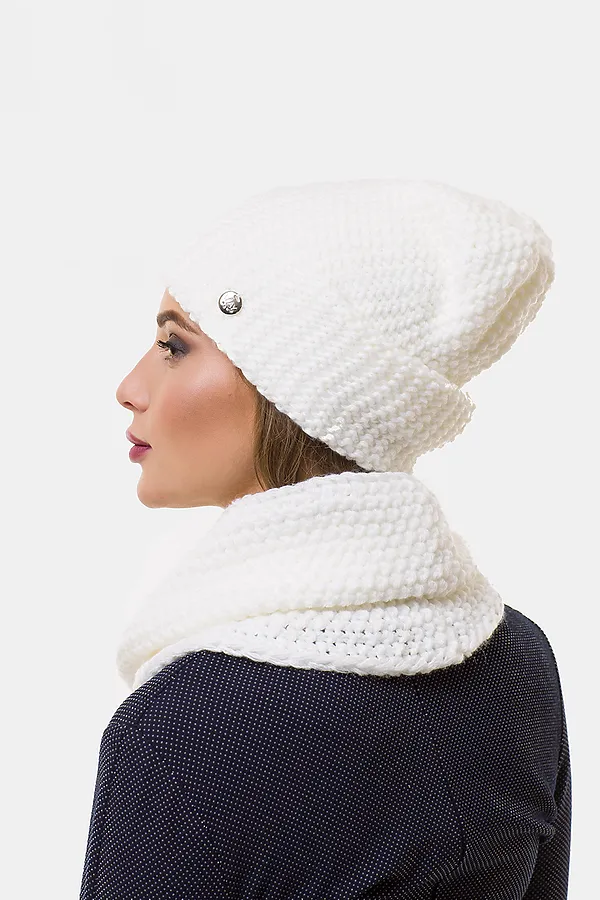 Комплект (Шапка+Снуд) VAY, молоко - фото 2