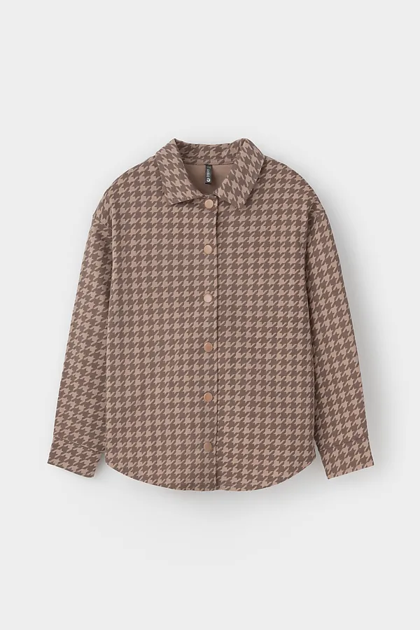 Рубашка CROCKID, беж,гусиная лапка к509 - фото 2