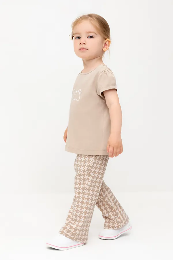 Брюки CROCKID, бежевый,гусиная лапка к505 - фото 2