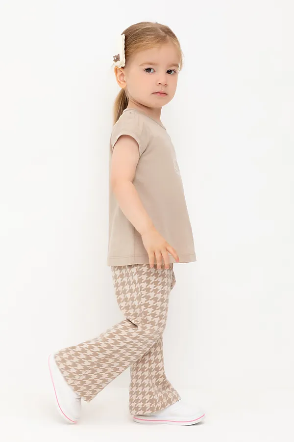 Брюки CROCKID, бежевый,гусиная лапка к505 - фото 2