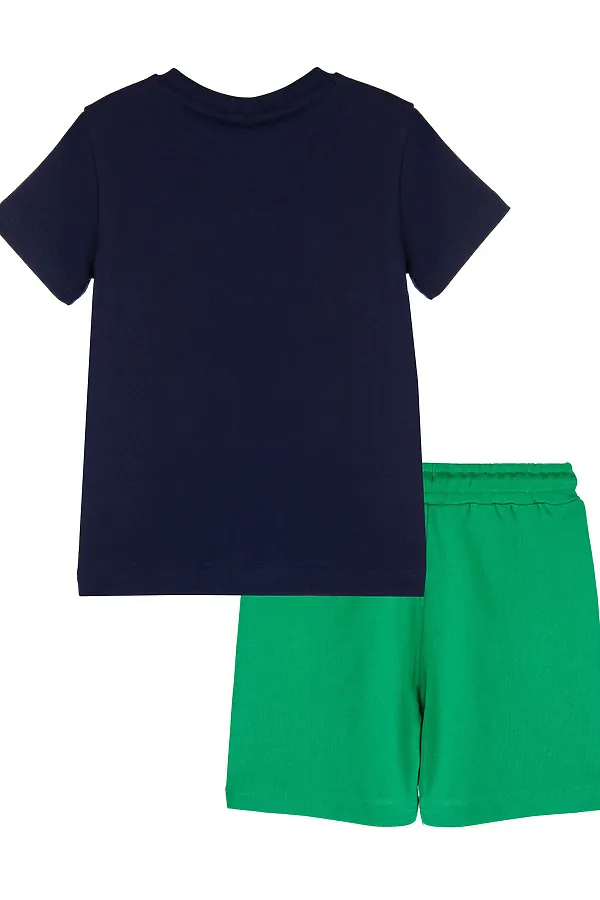 Комплект (Футболка+Шорты) PLAYTODAY, тёмно-синий,зеленый - фото 2