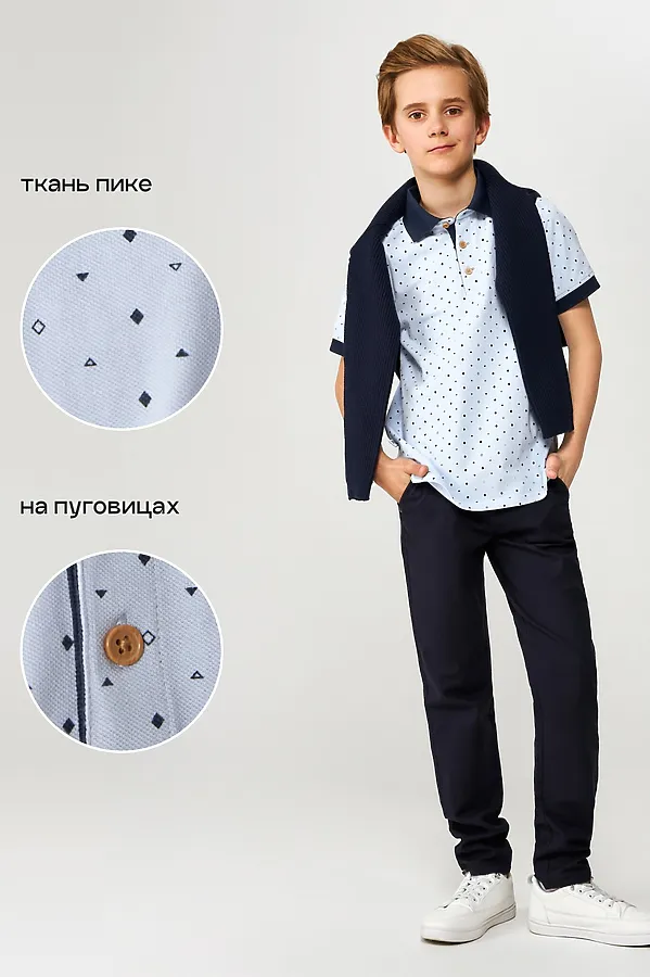 Поло ACOOLA, голубой - фото 2