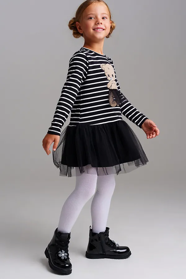 Платье PLAYTODAY, черный,белый - фото 2