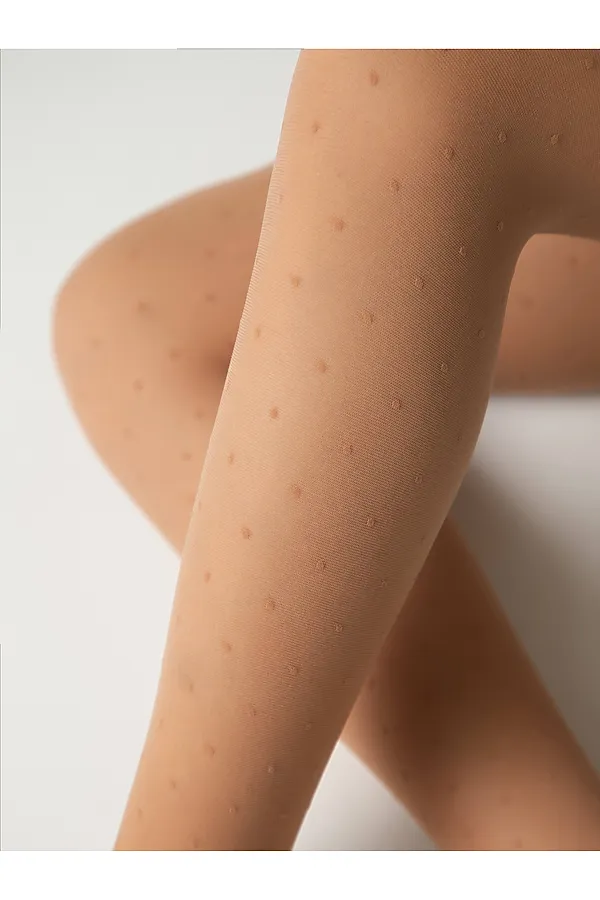 CONTE DOTSY Колготки в мелкую точку с усиленным торсом-шортиками CONTE ELEGANT, natural - фото 2