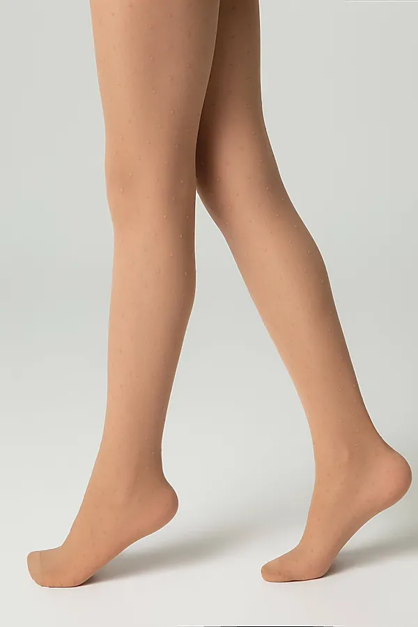CONTE DOTSY Колготки в мелкую точку с усиленным торсом-шортиками CONTE ELEGANT, natural - фото 2