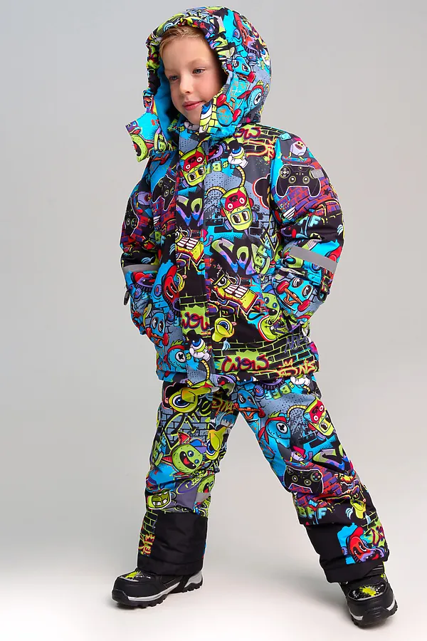 Комплект (Куртка+Полукомбинезон) PLAYTODAY, разноцветный - фото 2