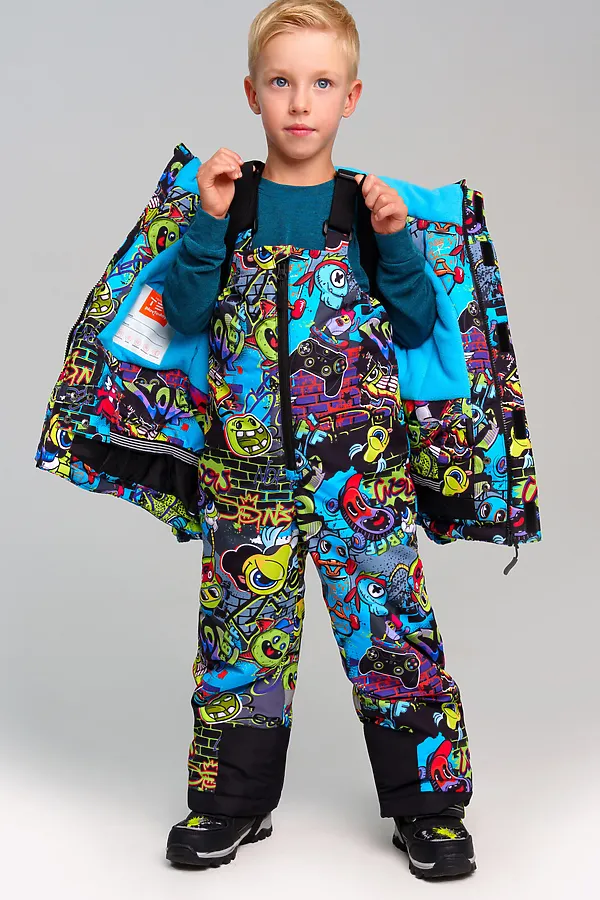 Комплект (Куртка+Полукомбинезон) PLAYTODAY, разноцветный - фото 2