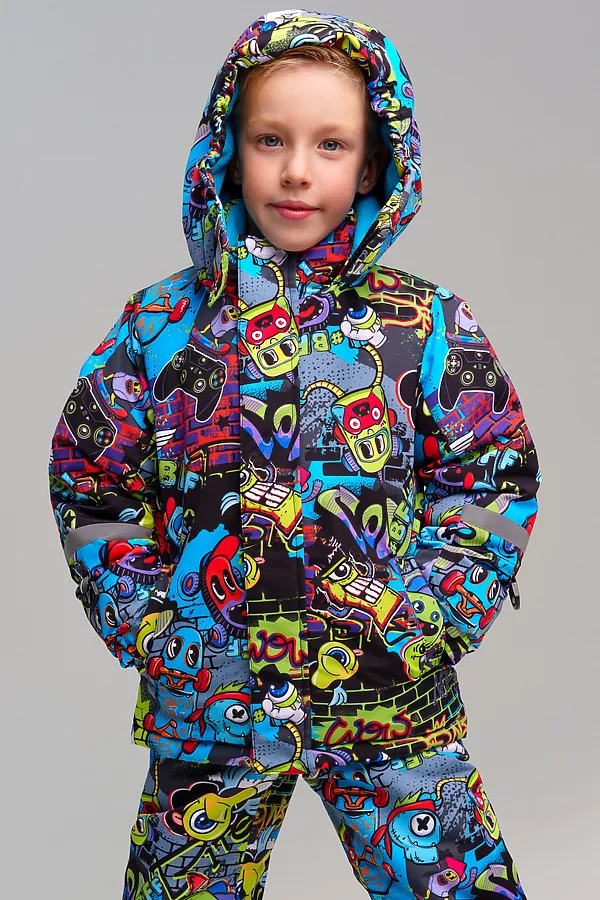 Комплект (Куртка+Полукомбинезон) PLAYTODAY, разноцветный - фото 2