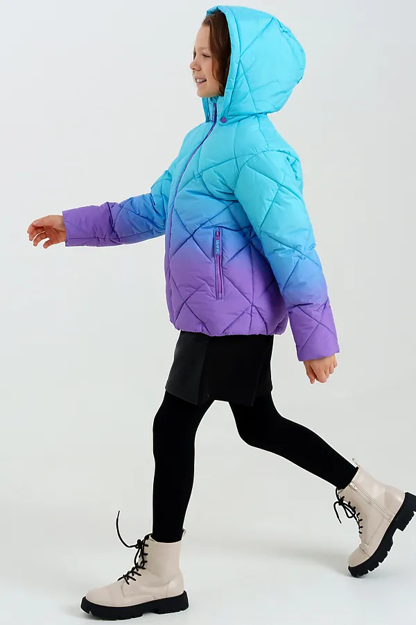 Куртка PLAYTODAY, фиолетовый,бирюзовый - фото 2