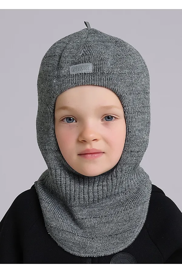 Шапка-шлем CLEVER, меланж серый - фото 2