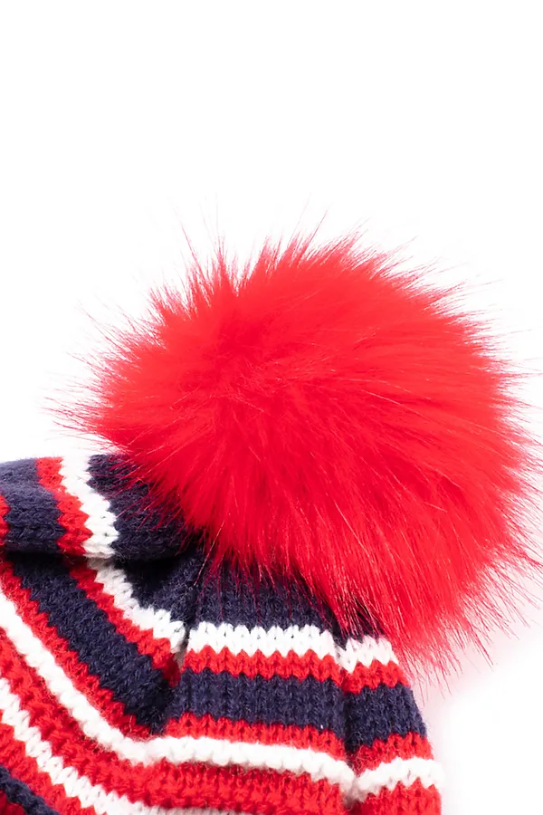 Шапка PLAYTODAY, белый/красный/темно-синий - фото 2