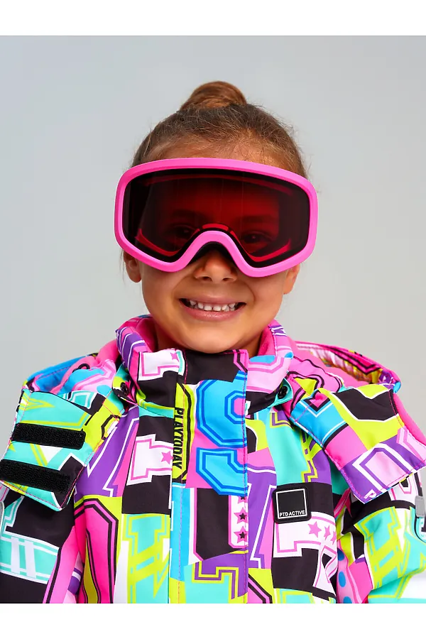 Маска горнолыжная детская PLAYTODAY, фуксия - фото 2