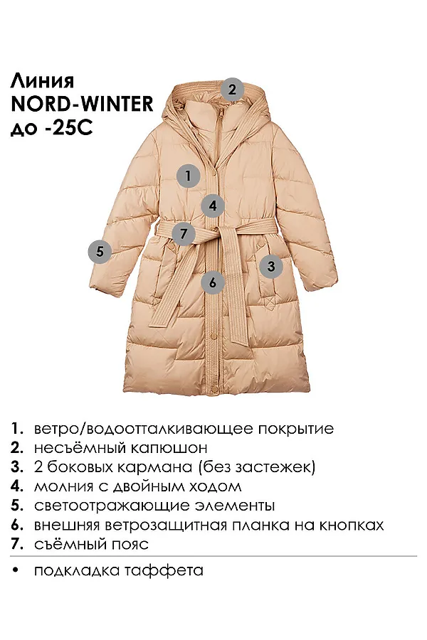 Пальто PLAYTODAY, бежевый - фото 2