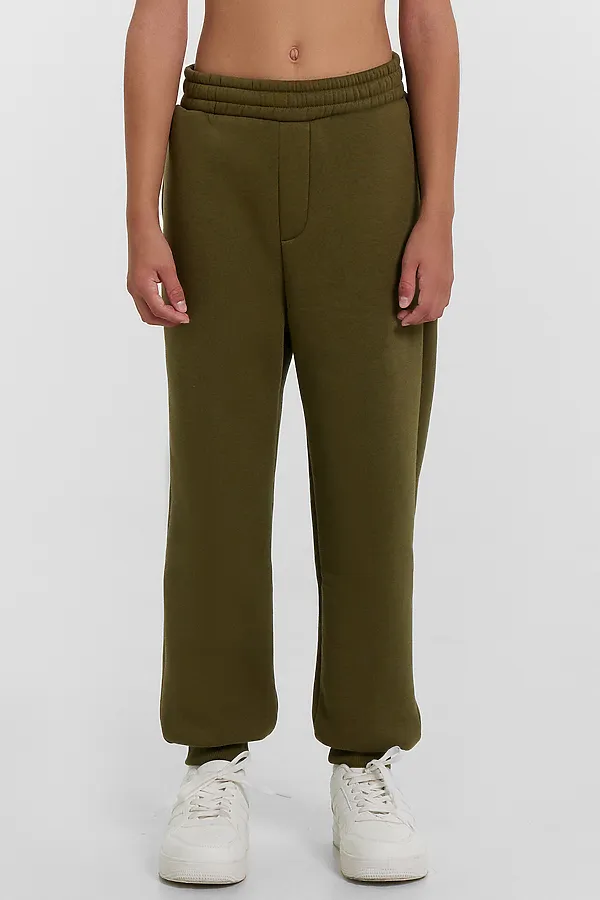 Комплект (Свитшот+Брюки) MARK FORMELLE, темная олива +печать - фото 2