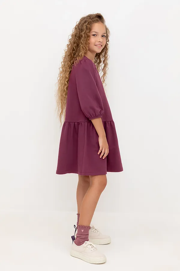 Платье  CROCKID, насыщенная клюква к499 - фото 2