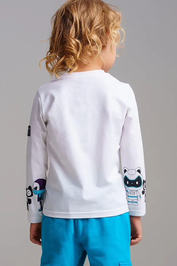 Лонгслив PLAYTODAY, белый - фото 2