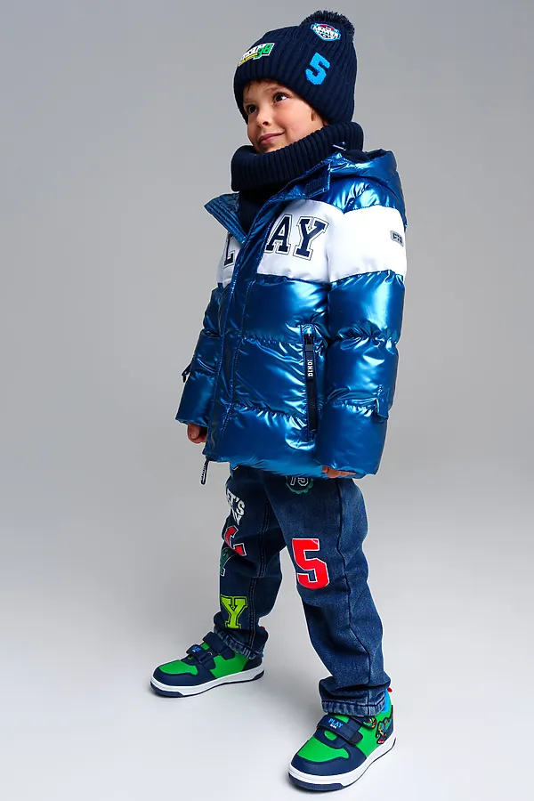 Комплект (Шапка+Снуд) PLAYTODAY, тёмно-синий - фото 2