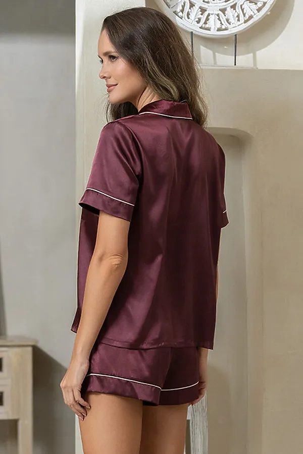 Комплект (Рубашка+Шорты) MIA MELLA, винный - фото 2