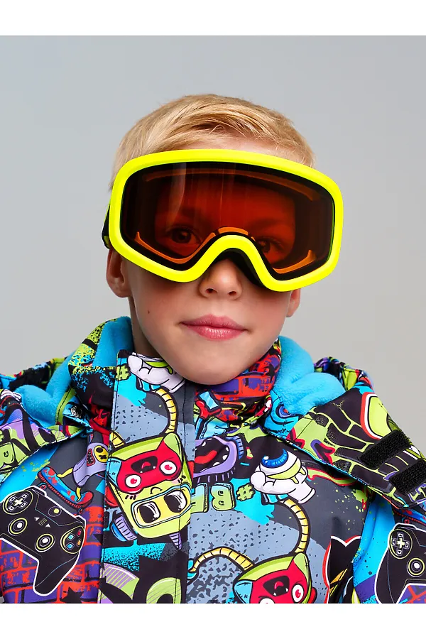 Маска горнолыжная детская PLAYTODAY, жёлтый - фото 2