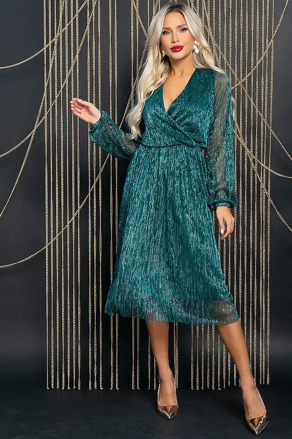 Платье LADY TAIGA, зеленое - фото 2