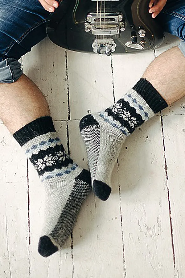 Носки шерстяные шерстяные мужские Снегопад НАТАЛИ, серый - фото 2